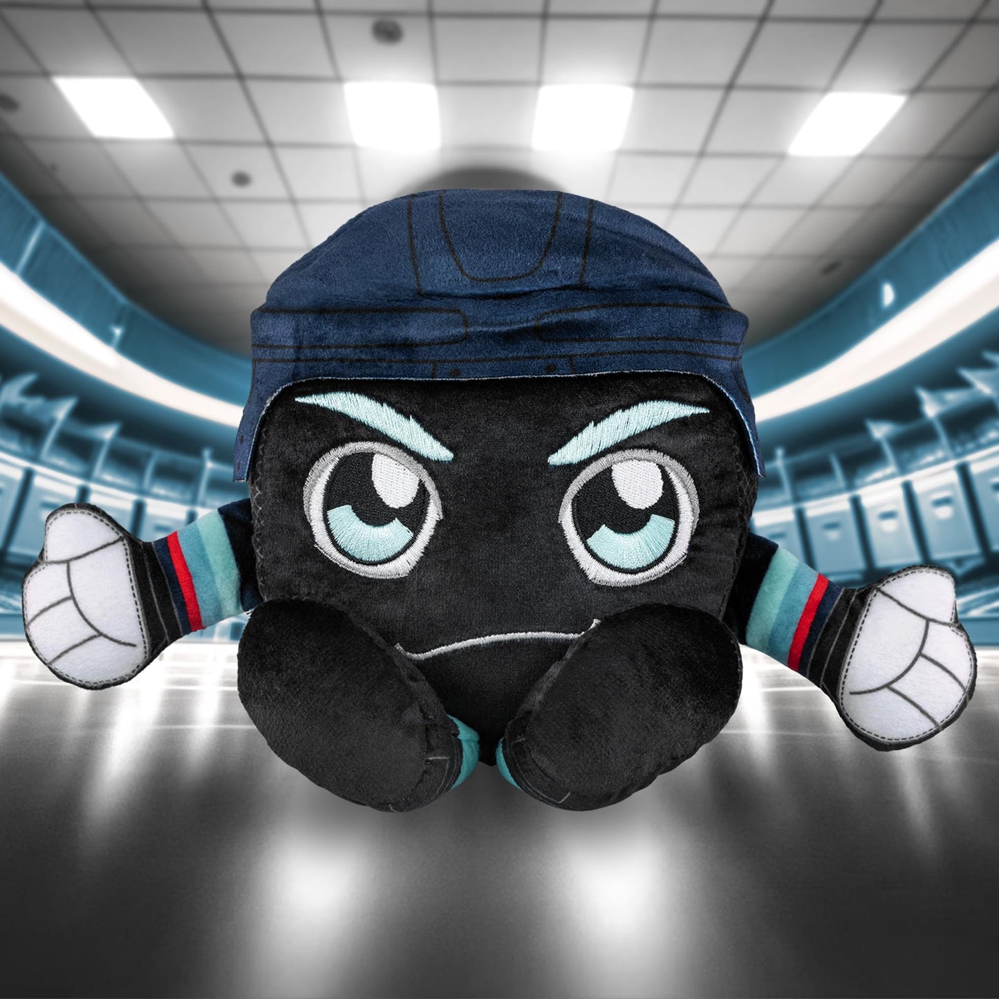 Bleacher Creatures Seattle Kraken 8'' NHL Kuricha Hockey Puck Sitting Plush - Soft Chibi Inspired Plush