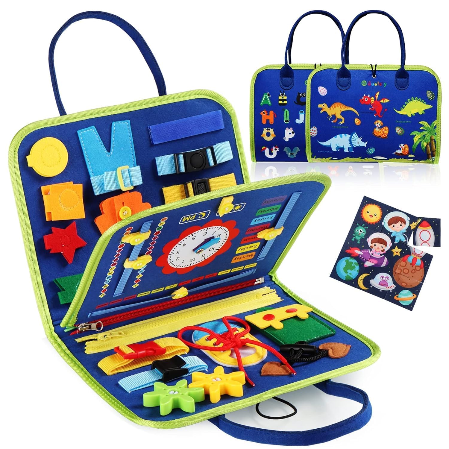 Montessori Busy Board For Toddlers | Educational Sensory Activity Toy For Kids Age 1+ | TravelFriendly Busy Book For Airplane &