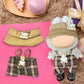 17cm Doll Clothes Labubu Clothes for 6.7inch(17cm) Dolls enhanced Doll Outfit with Hat and Accessories(Clothes Only)(Light Brown