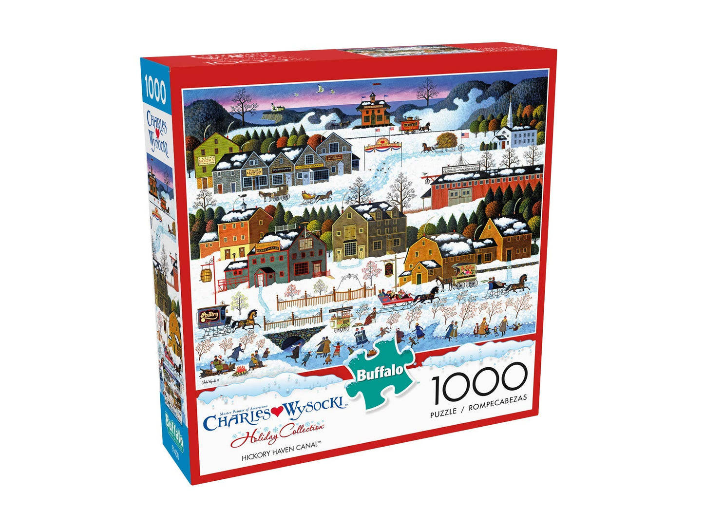 Buffalo Games 1000 Piece Jigsaw Puzzle - Charles Wysocki Hickory Haven Canal - Large Multicolor - Finished Size 26.75 x 19.75