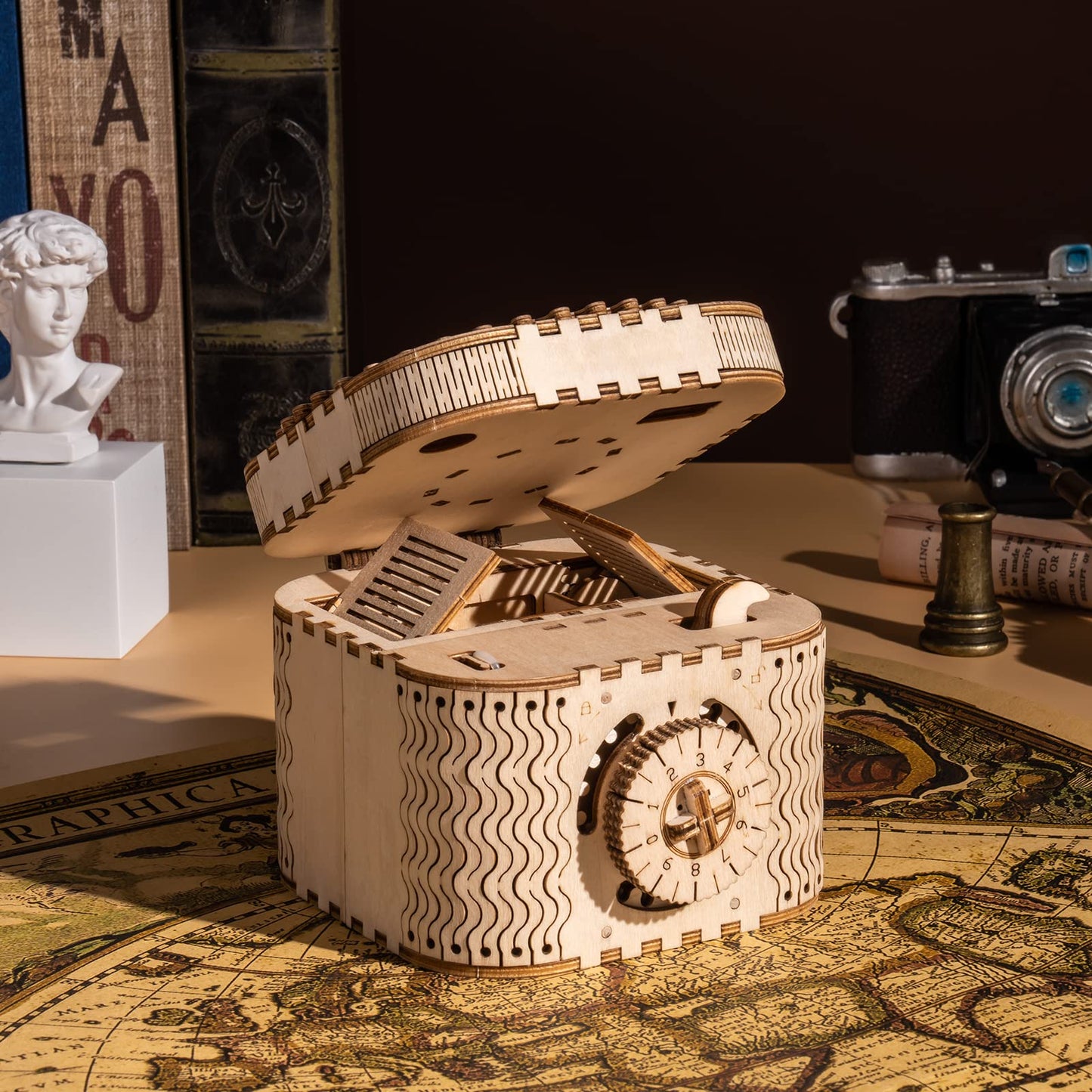 Robotime 3D Wooden Puzzles For Adults, Treasure Box 3D Puzzle Mechanical Ring Box, Gift Choice Hobbies For Brain Teasers Enthusiasts