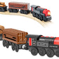 Motorized Train For Wooden Track, 3Pcs Train Toy Set For 3 4 5+Years Old Boy Girl Toddlers, Battery Powered Train Compatible With Thomas & Friends, Brio And Chuggington