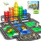 IGIVI 104 PCS Magnetic Tiles Road Set - Colorful STEM Building Blocks for Kids 3+, Perfect Christmas & Birthday Gifts for Boys & Girls