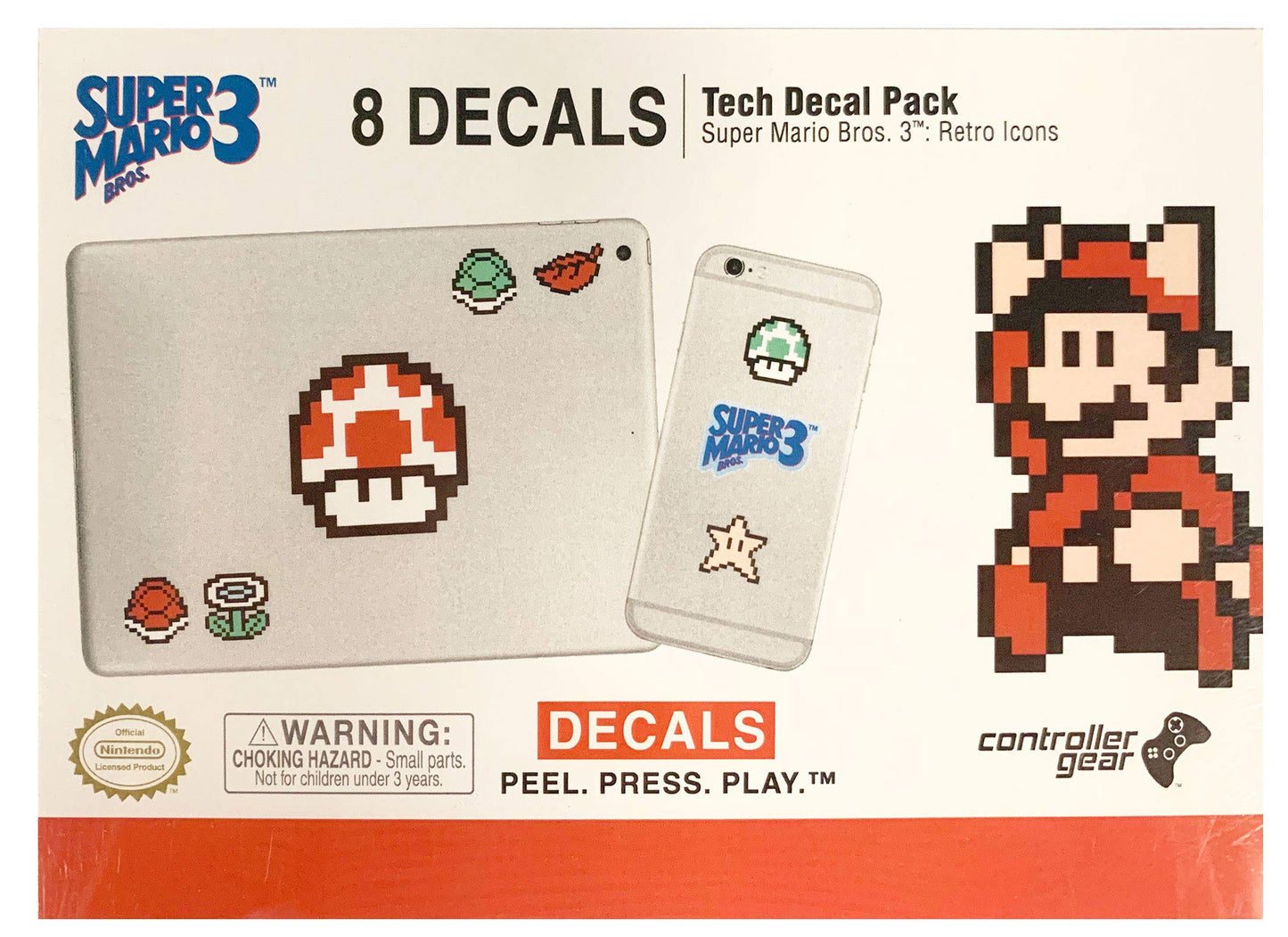 Super Marion Bros. 3 Retro Icons Tech Decal 8 Pack