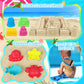 FUSPWEAO Collapsible Beach Toys Sand Toys for Kids, Sandbox Toys with 2 Collapsible Beach Buckets, Mesh Bags, Sand Molds, Sand C