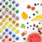 Vkpi Scratch And Sniff Stickers, 1152 Pieces Fruits And Foods Smelly Stickers, 12 Different Scents, 48 Sheets, Reward Motivate S