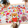Valentine'S Day Activity Poster - 31.5 X 72 Inches,Valentine'S Day -Themed Happy Valentine'S Day Party, Versatile Paper Coloring