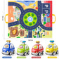 TEMI 4PCS Inertia Animal Car Toys with Play Mat/Storage Bag for Toddlers Toy Age 1-3, Baby Toys 1 2 3 Years Old Boys Birthday Ne