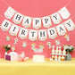 Fangleland Wildflower Happy Birthday Banner Garland Sign Party Decorations Set, Pre-strung No DIY Floral Flower Theme Birthday B