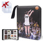 Basketball Trading Card Binder 4 Pocket with 50 Sleeves up to 400 Cards Basketball Binder Portable Waterproof Storage Book with Sleeves for Basketball Cards Collection
