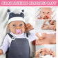 Ivita 12 Inch Full Body Silicone Baby Dolls With Magnetic Mouth, Newborn Realistic Lifelike Silicone Baby Dolls Gifts For Kids,B