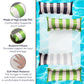 Sun Fun Pool Lounger Inflatable Pool Floats 5-in-1 Lounger Water Hck Float Multi-Purpose Floaties for mature-themeds  2 Pack  X-Large  Lime Green  and Navy Blue