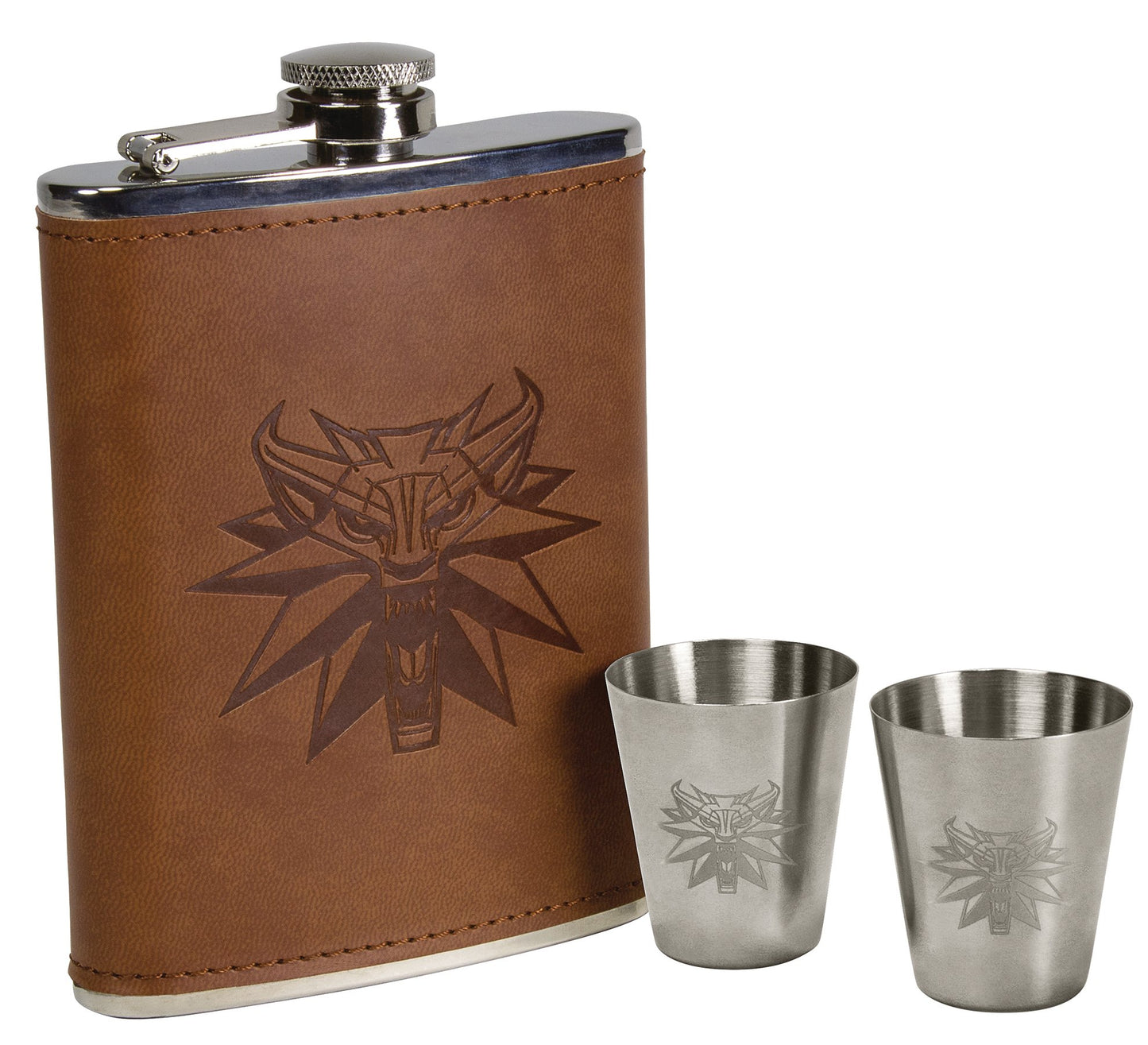 Dark Horse Deluxe The Witcher Deluxe Flask Set - Silver Metal - Model FEB180091