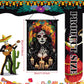 Tegeme 3 Pcs Day of The Dead Door Sign Flag Dia De Los Muertos Front Door Decoration Halloween Hanging Decor Banner Wall Flag Or