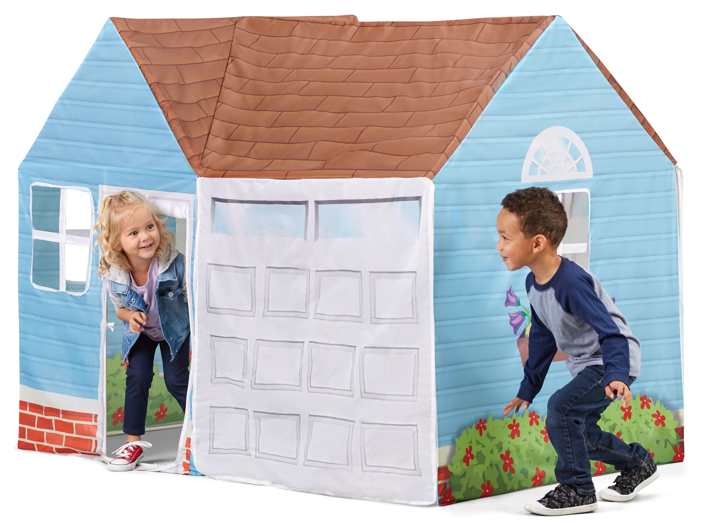 Kid Trax Easy Pop Up Kids Magical Play Tent, Large Front And Rear Openings, Carrying Case Included, Easy Storage, House