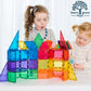 Lean & Grow Toys 110Pcs Magnetic Tiles Builders Pack Kids Magnetic Building Sets 3D Magnet Tile Building Blocks Construction Edu