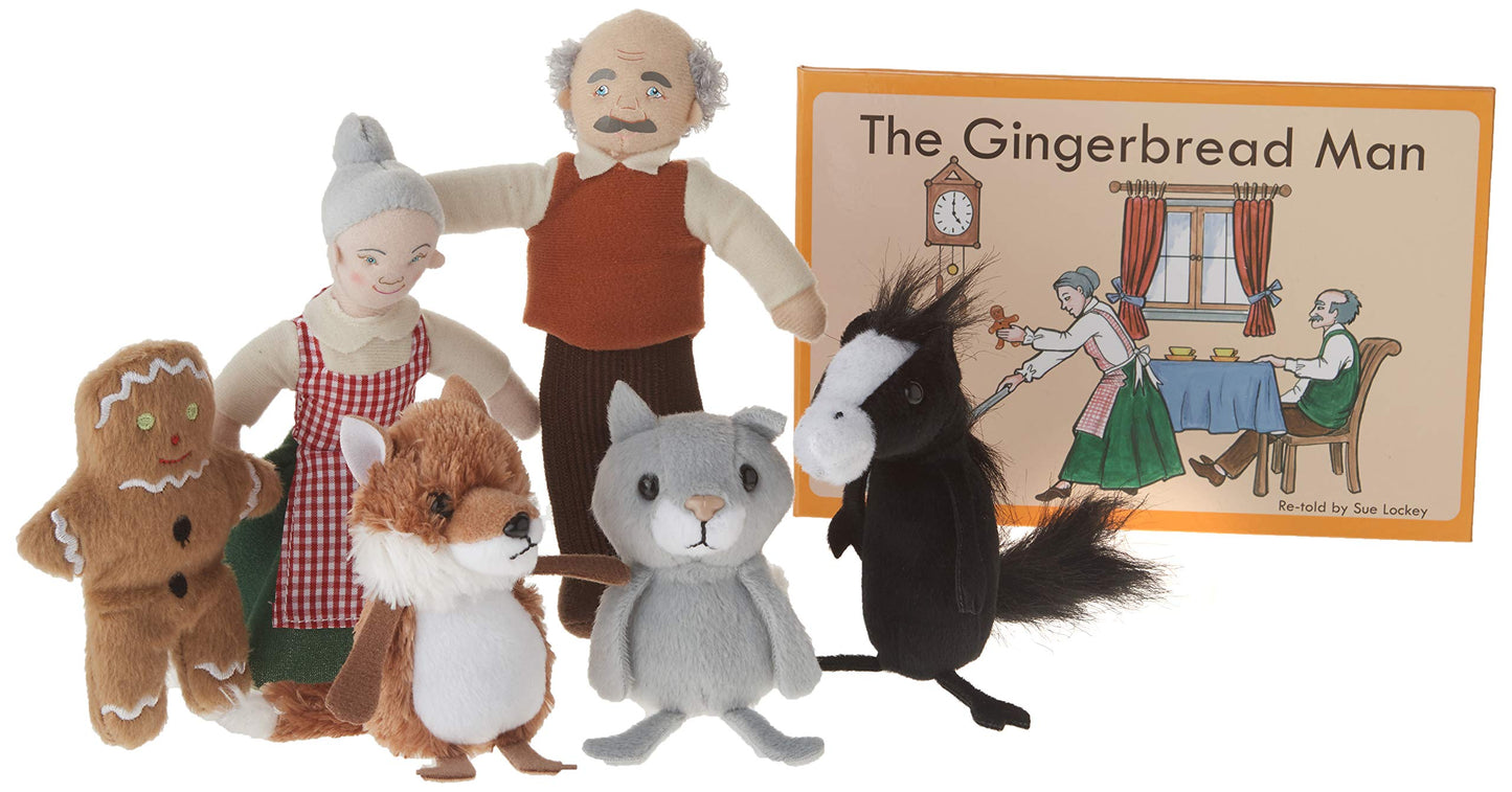 The Puppet Company Traditional Story Sets The Gingerbread Man Book and Finger Puppets Set