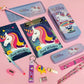 Le Delite Unicorn Gift Combo Set Girls Kids/Mermaid Stylish Cute Mini Pocket Diary With Pen Doll Wallet, Stationary Unicorn Clea