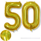 50 Year Old Birthday Balloons, Self Inflating Globos Dorados Giant Number 50 Balloons For Women, Laser Gold Iridescent 40 Inch 5