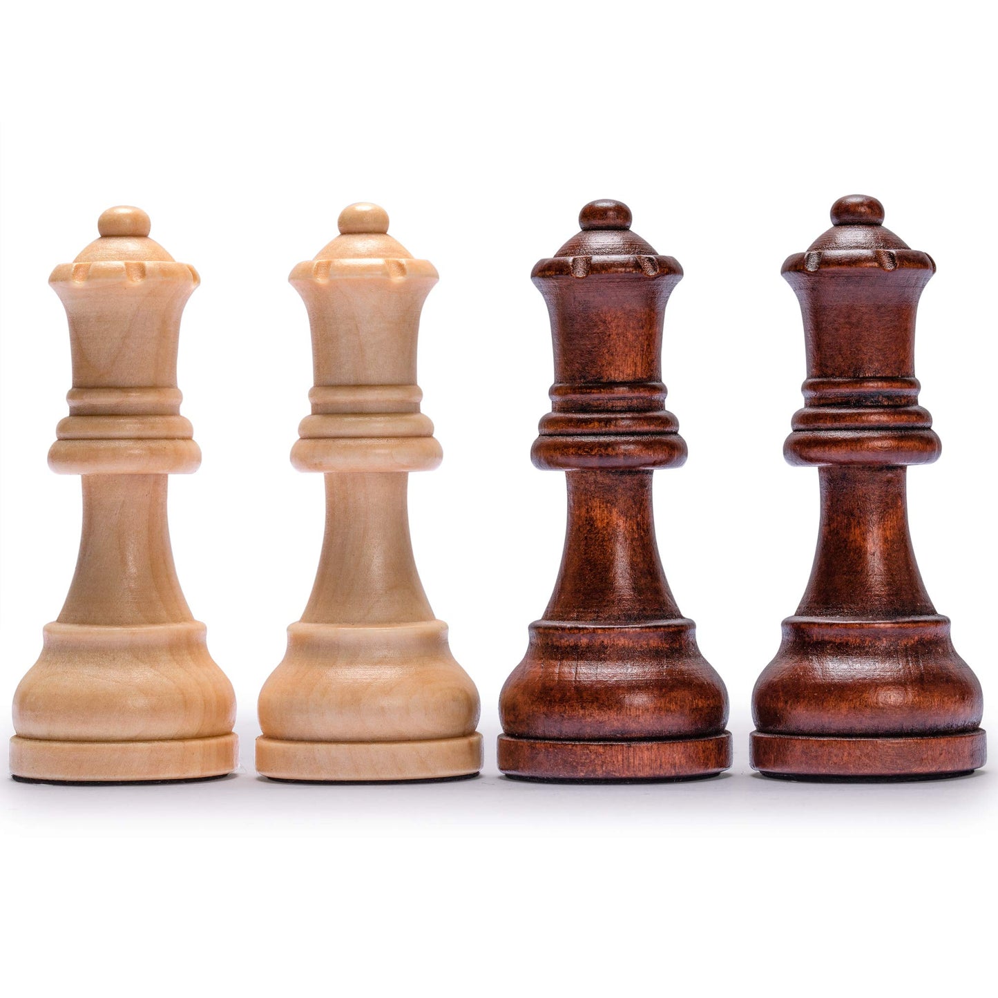 Husaria Professional Staunton No. 6 Wooden Chess Set with 2 Extra Queens - 3.9-Inch Kings, Perfect for Tournaments