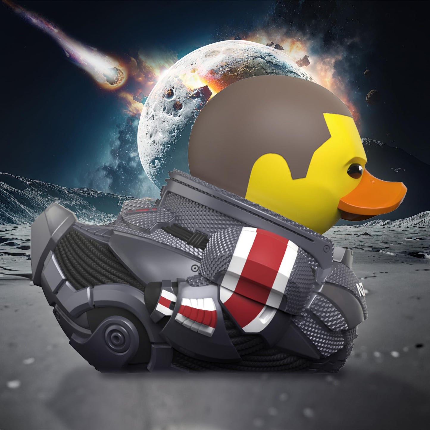 TUBBZ Boxed Edition Male Commander Shepard Collectible Vinyl Rubber Duck Figure - Official Mass Effect Merchandise - Sci-Fi Acti