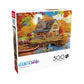 Buffalo Games 500-Piece Jigsaw Puzzle - Autumn Lake House - Large Multicolor - Model 33263 - Perfect for Game Nights