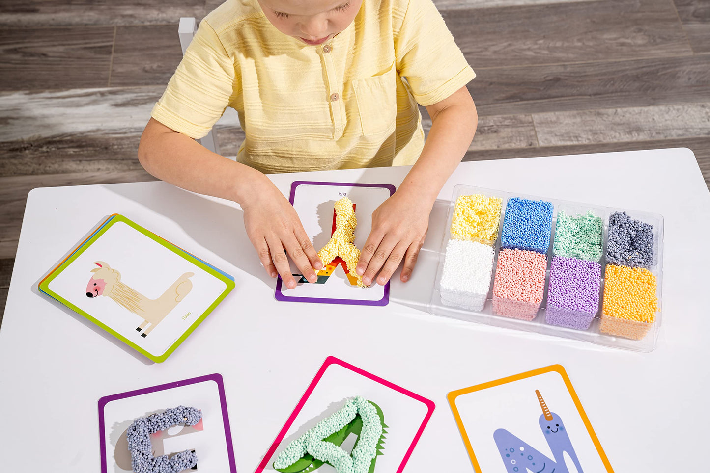 Educational Insights Playfoam Shape & Learn Flash Card Set, Multi, Ages 3+, Foam, Model 1915, Sensory Learning Toys