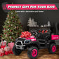 Anrli 24V 4Wd Ride On Truck Car W/800W Motors, Gift Flower, 20 ' ' Xl 2 Seaters, 2.4G Remote Control, 4 Wheeler, Music, Led Ligh