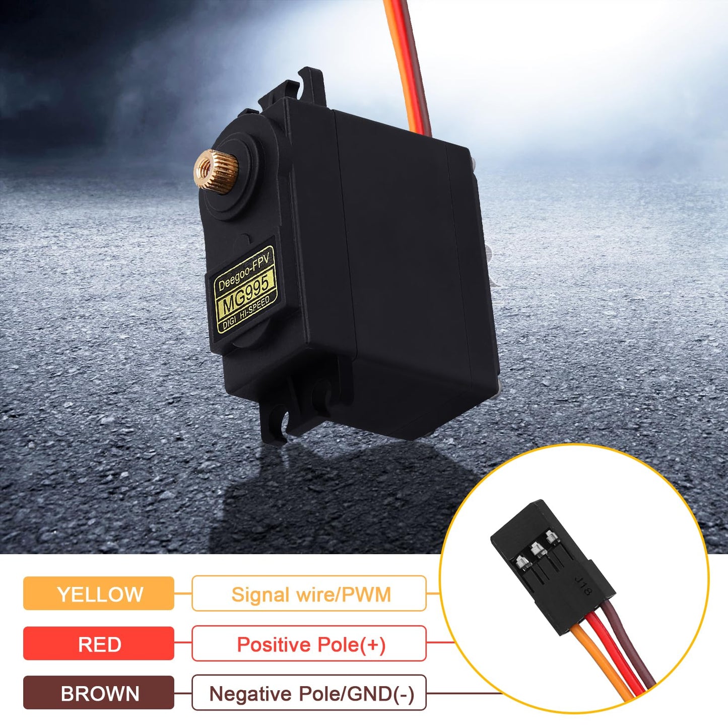 4Pcs MG995 55G Micro Servo Motor Metal Geared Motor Kit for RC Car Robot Helicopter, Mini Servos for Arduino Project