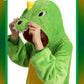 Lonulain Unisex Kids Animal Oneise Pajamas, Boys Girls Flannel Hooded Halloween Cosplay Costume/Homewear/Sleepwear (Dinosaur,5-6