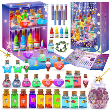 Skirfy Fairy Aqua Potion Kits For Girls With 23 Potion Bottles, Chirstmas Magic Kit Mix Potion Diy Decorations Garden Art Craft