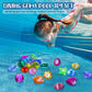 Dishio Diving Gem Pool Toys 16Pcs Large Swimming Pool Toy Set With Pirate Treasure Box Chest For Kids Toddlers Underwater Sinking Dive Gems Colorful Diamond Diving Toys For Swimming Training