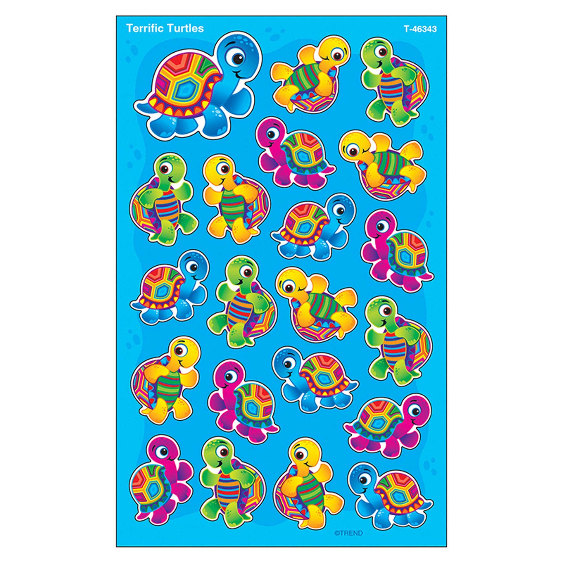 Trend Terrific Turtles Large superShapes Stickers, Classroom Incentives, 168 Count