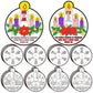Hollowfly 12 Sets Color Your Own Advent Wreath Crafts DIY Advent Candle Scene with Joy Christ Peace Love Hope Crafts Religious C