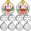 Hollowfly 12 Sets Color Your Own Advent Wreath Crafts DIY Advent Candle Scene with Joy Christ Peace Love Hope Crafts Religious C