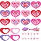 Realspring 24 Sets Valentines Day Crafts for Adults Conversation Suncatcher Crafts Kit Valentines Heart Cutout DIY Tissue Paper