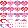 Realspring 24 Sets Valentines Day Crafts for Adults Conversation Suncatcher Crafts Kit Valentines Heart Cutout DIY Tissue Paper