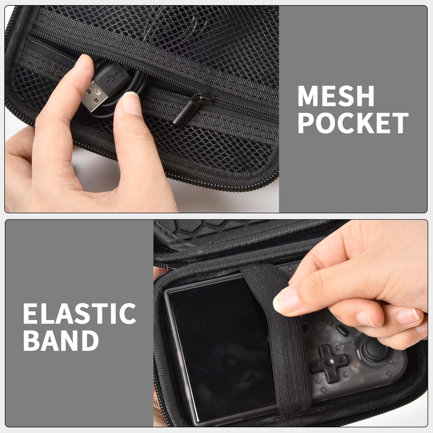 Paiyule Travel Case Compatible With Rg353V/ Rg35Xx/ Rg353Vs/ R36S Retro Handheld Game Console, Handheld Emulator Storage Holder Organizer, Android Game Console Carrying Bag (Box Only)