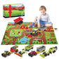 Oriate Farm Tractor Set, 34-Piece Die Cast Vehicle Playset, Large 4.8" Toys with Farm Mat, Metal, Model SQ80204