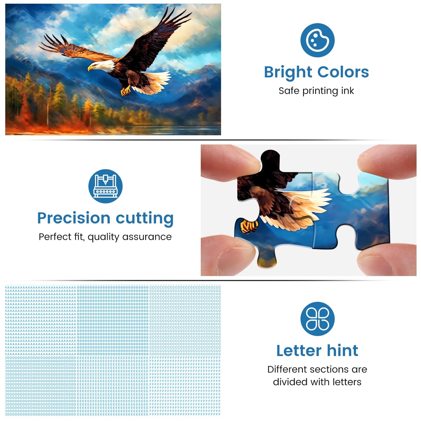 500 Piece Puzzle for mature-themeds  Jigsaw Puzzles Eagle Puzzles Games 500 Pieces and Up for mature-themed Children Elderly Great Gift Family Games 20.5X15