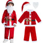 Ikali Kids Holiday Santa Claus Costume, Boys Children Christmas Costume Party Dress-Up Outfit With Hat & Mustache