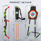 Handwell Archery Toy Set For Kids, Bow And Arrow Set With 10 Suction Cup Arrows, Led Light Up Archery Set With Standing Target &