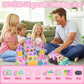 102 Pcs Magnetic Tiles Set, Magnet Building Blocks Set With Car For Kids Ages 3+, Stem Educational Montessori Learning Construct