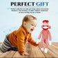 Made By Aliens Adorable Sock Monkey, The Original Traditional Hand Knitted Stuffed Animal Toy Gift-For Kids, Babies, Teens, Girls And Boys Baby Doll Present Puppet (20' Orange)
