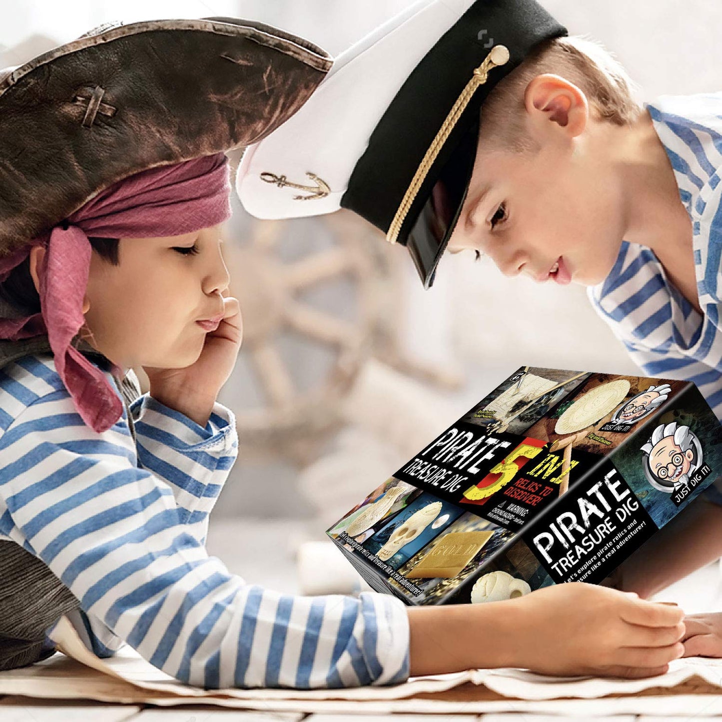 Xxtoys Pirate Treasures Dig Kit Break Into 5 Bricks Treasure Excavation Kits Pirate Toys Gems Dig Kits Interactive Excavating Toys Great Birthday Gift Party Supplies Archeology Educational Stem Kits