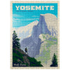 MyPuzzle Yosemite National Park: Half Dome Vista  Vintage Poster - enhanced 500 Piece Jigsaw Puzzle for mature-themeds