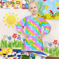 Fiodrimy Kids Art Smock, Unicorn Painting Smocks With Pocket, Waterproof Artist Long Sleeve Artist Apron For Child Girls Boys 3-7 Years, Medium