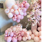 Pink Balloons, 60 Pcs 12 Inch Matte Pink Pastel Pink Transparent Birthday Balloons, Pastel Pink Party Balloons, Maca Pink Latex