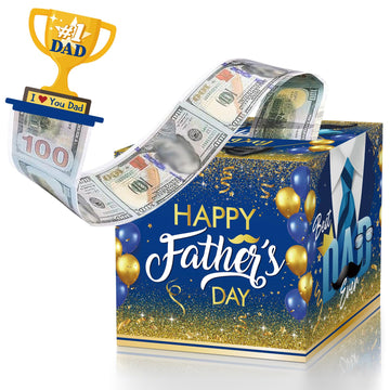 Fathers Day Money Box for Cash Gift Pull, Money Pull Box Gift Best Dad Ever Surprise, Funny Fathers Day Money Pull Box, Happy Fa
