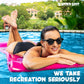 TRC Recreation Foam Swimming Pool Float Lounger, 1.25" Thick, Extra Large, Marina Blue, Model 8032026